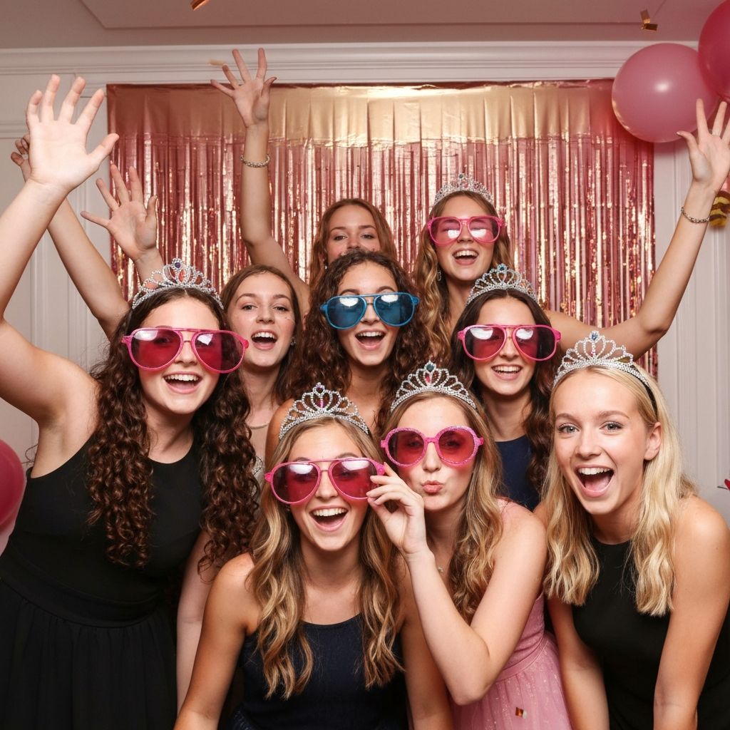 Sweet 16 birthday celebration with fun props